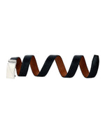 Load image into Gallery viewer, Leather World Auto Lock Buckle Vegan Leather Formal Black Belt For Men Elegant Gift Box
