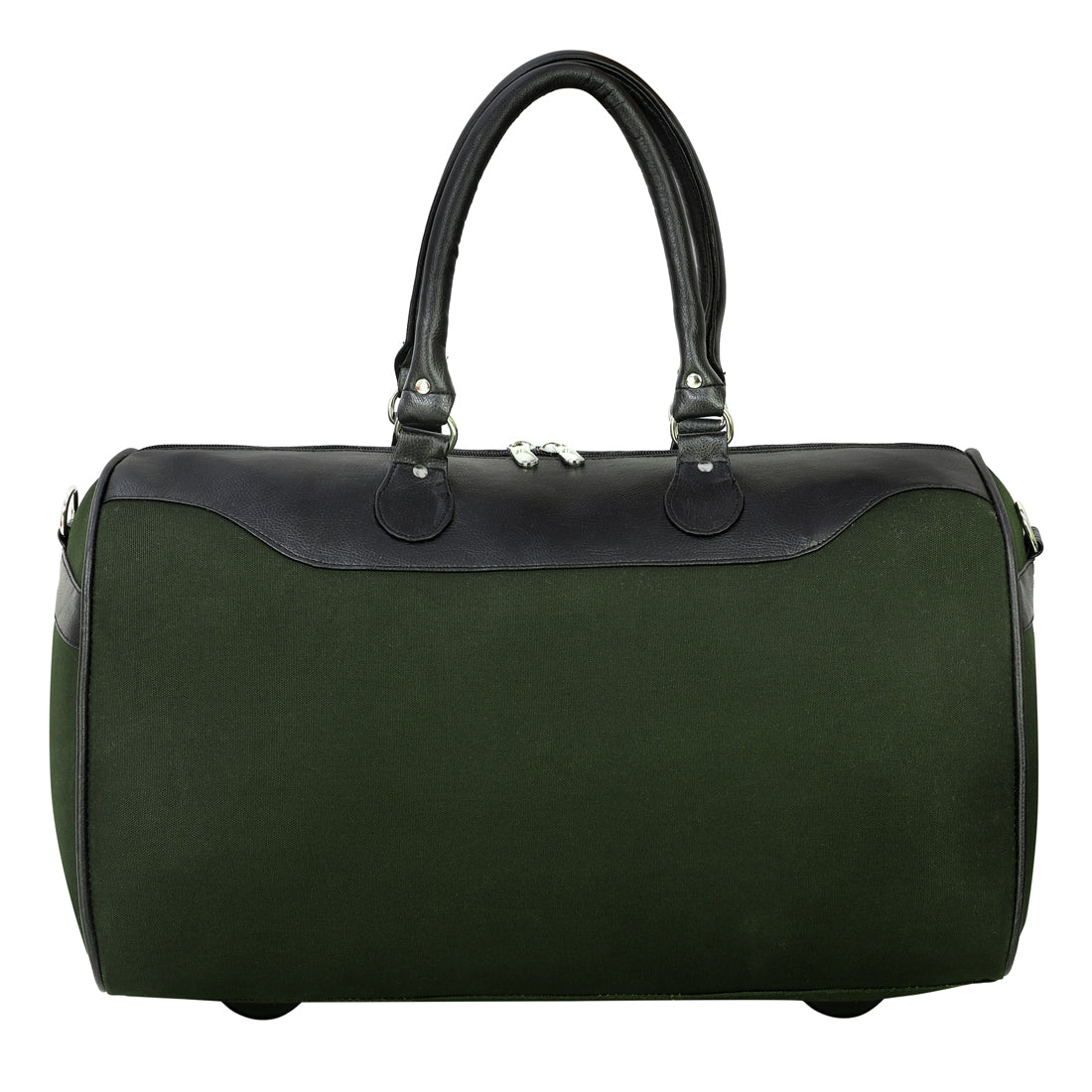 Leather World 30 Liter Canvas Duffle Bag for Travel Business Trip Overnight Luggage Bag Men and Women - Green