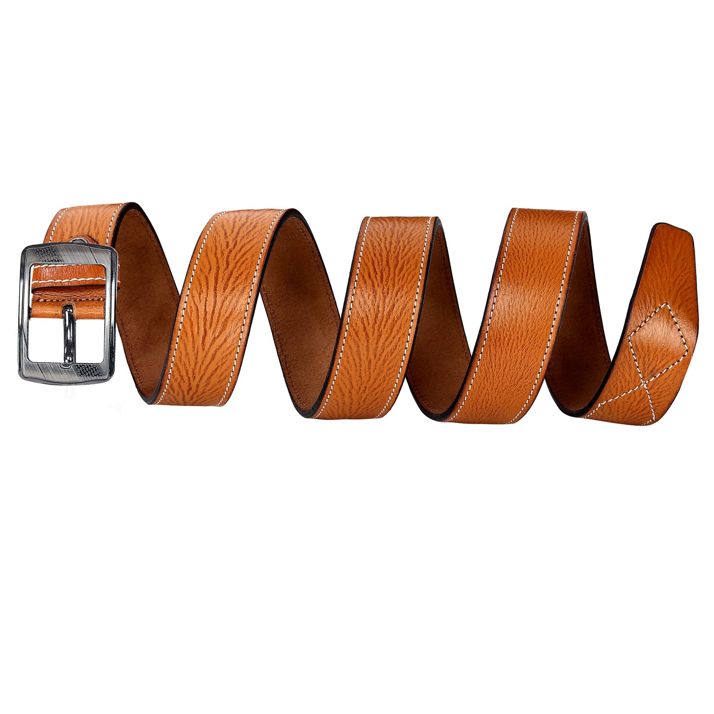 Leather World Formal Casual Tan Color Branded Stylish Genuine Leather Belts For Men