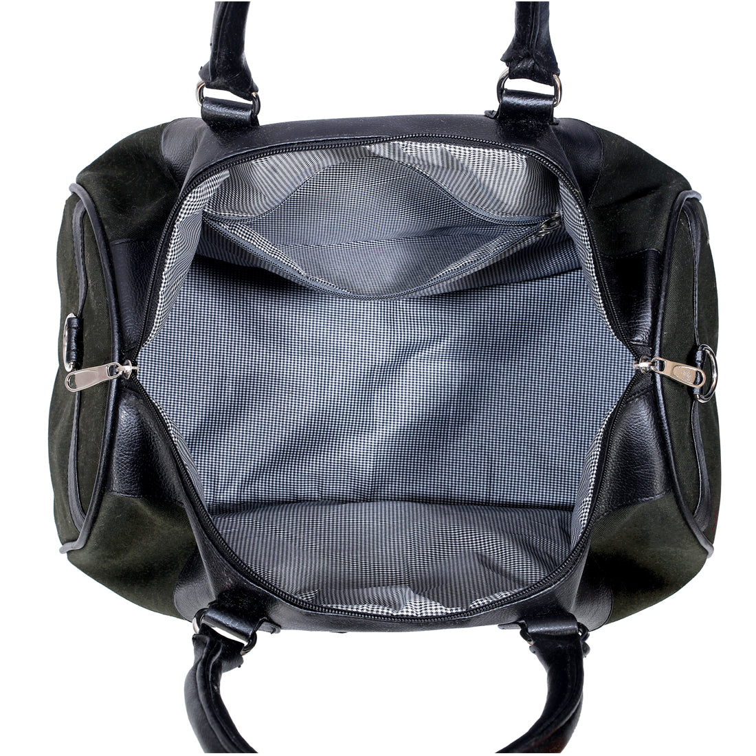 Leather World 30 Liter Canvas Duffle Bag for Travel Business Trip Overnight Luggage Bag Men and Women - Green