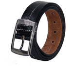 Load image into Gallery viewer, Leather World Pin Lock Buckle Genuine Leather Formal Casual Black Belt For Men Elegant Gift Box
