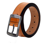 Load image into Gallery viewer, Leather World Formal Casual Tan Color Branded Stylish Genuine Leather Belts For Men
