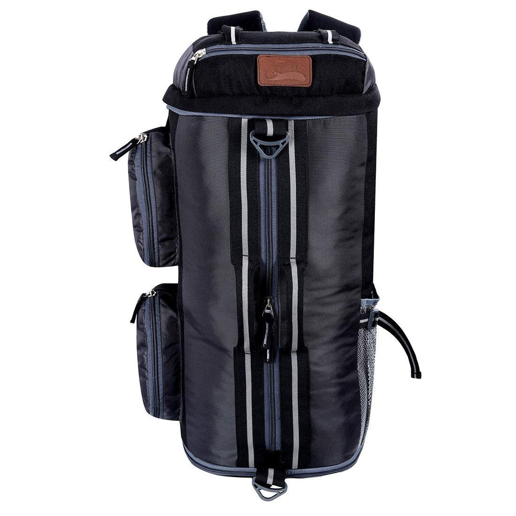 Leather World Black & Grey Casual  Rucksack With Shoe Compartment - Leatherworldonline.net