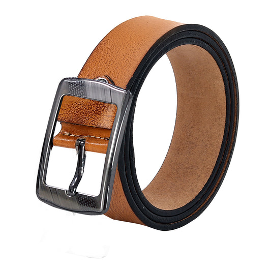 Leather World Formal Casual Tan Color Branded Stylish Genuine Leather Belts For Men