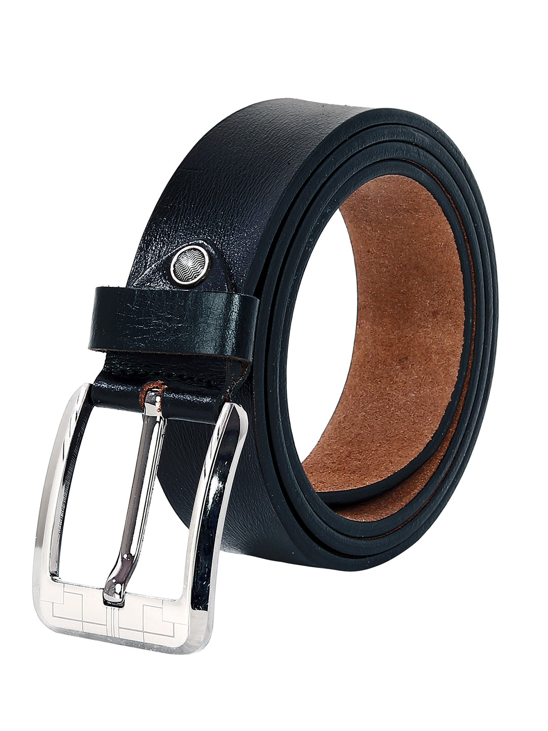 Leather World Formal Casual Black Color Branded Stylish Genuine Leather Belts For Men