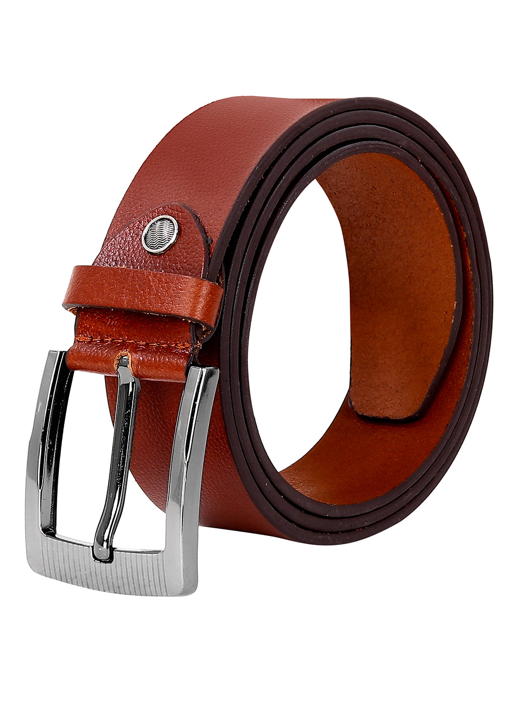 Leather World Formal Casual Brown Color Branded Stylish Genuine Leather Belts For Men