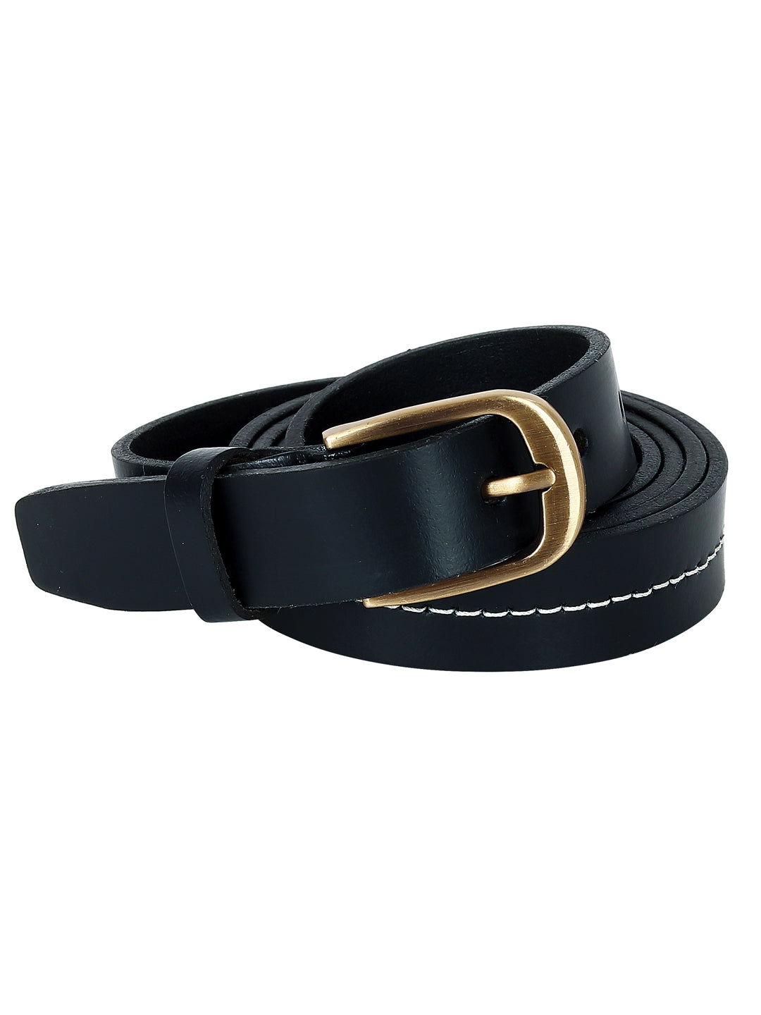 Leather World Formal Casual Black Stylish Genuine Leather Belts for Women