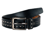Load image into Gallery viewer, Leather World Pin Lock Buckle Genuine Leather Formal Casual Black Belt For Men Elegant Gift Box
