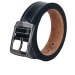 Load image into Gallery viewer, Leather World Pin Lock Buckle Genuine Leather Formal Casual Black Belt For Men Elegant Gift Box

