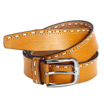 Load image into Gallery viewer, Leather World Formal Casual Tan Color Branded Stylish Genuine Leather Belts For Men
