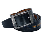 Load image into Gallery viewer, Leather World Pin Lock Buckle Genuine Leather Formal Casual Black Belt For Men Elegant Gift Box
