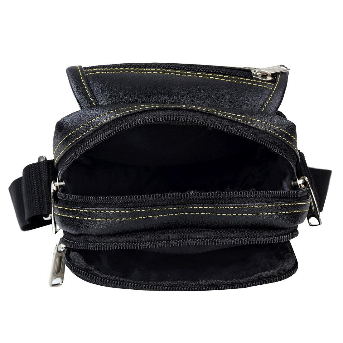 Leather World Unisex Casual Leatherette Sling Crossbody Bag
