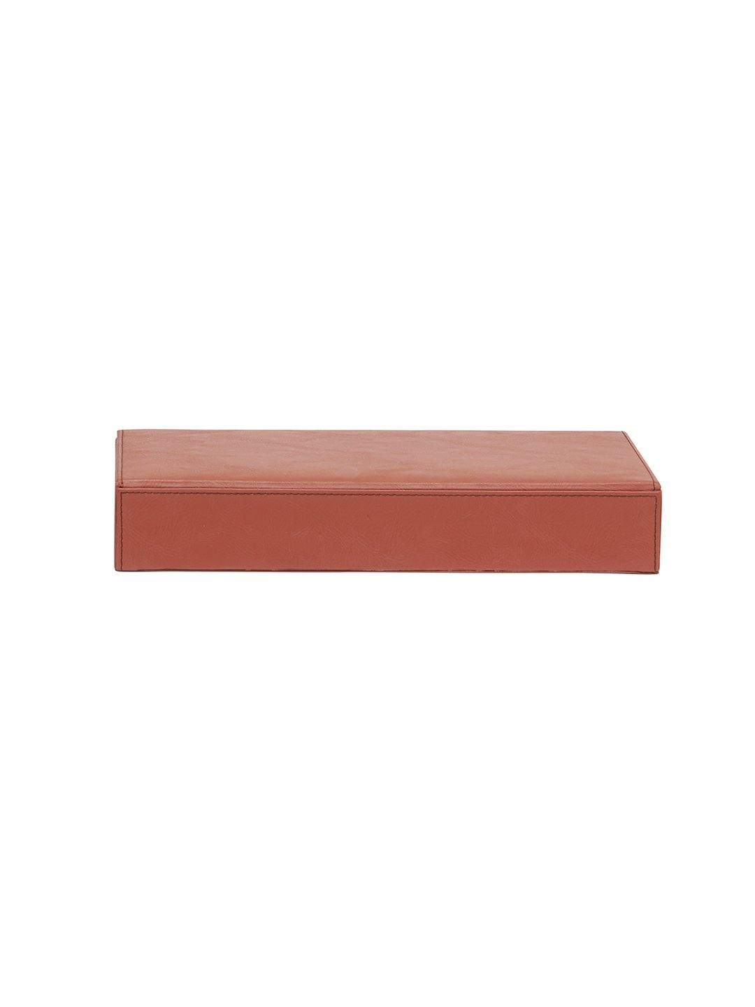 Leather World PU Leather Sunglasses Goggle Case Box Brown color with 5 Compartments #GC5006 - Leatherworldonline.net
