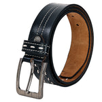Load image into Gallery viewer, Leather World Pin Lock Buckle Genuine Leather Formal Casual Black Belt For Men Elegant Gift Box
