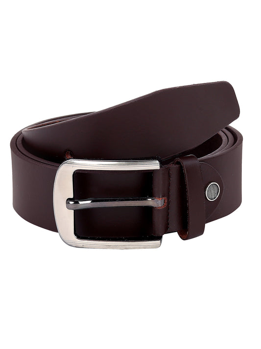 Leather World Formal Casual Brown Branded Stylish Genuine Leather Belts For Men