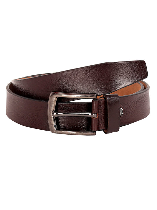 Leather World Formal Casual Brown Color Branded Stylish Genuine Leather Belts For Men