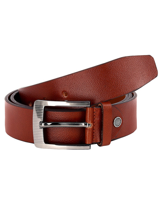 Leather World Formal Casual Brown Color Branded Stylish Genuine Leather Belts For Men