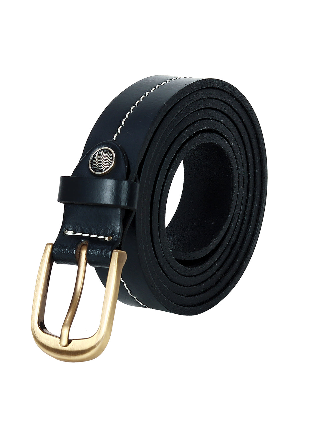 Leather World Formal Casual Black Stylish Genuine Leather Belts for Women