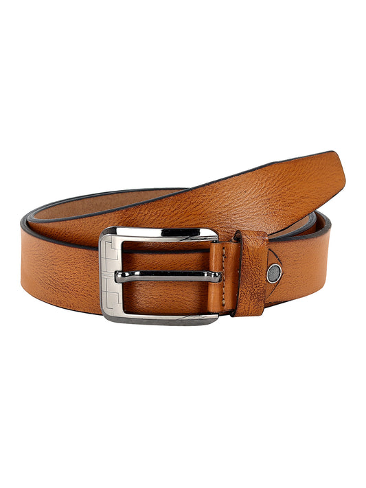 Leather World Formal Casual Tan Color Branded Stylish Genuine Leather Belts For Men