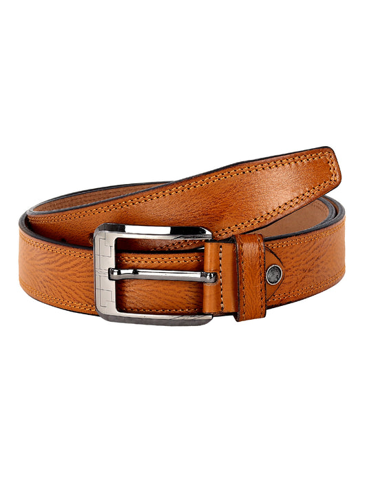 Leather World Formal Casual Tan Color Branded Stylish Genuine Leather Belts For Men