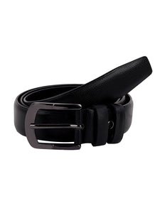 Leather World Pin Lock Buckle Genuine Leather Formal Casual Black Belt For Men Elegant Gift Box