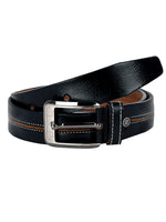 Load image into Gallery viewer, Leather World Formal Casual Black Color Branded Stylish Genuine Leather Belts For Men
