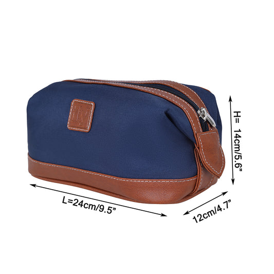 Fly Fashion Nylon Water Proof Travel Toiletry Bag for Men Women Shaving Pouch Dopp kit -Blue