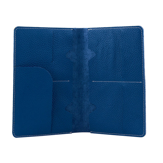 Genuine Grainy Leather Navy Blue Compact Multi-purpose For Unisex