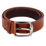Load image into Gallery viewer, Leather World Formal Casual Tan Color Branded Stylish Genuine Leather Belts For Men
