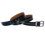 Load image into Gallery viewer, Leather World Pin Lock Buckle Genuine Leather Formal Casual Black Belt For Men Elegant Gift Box
