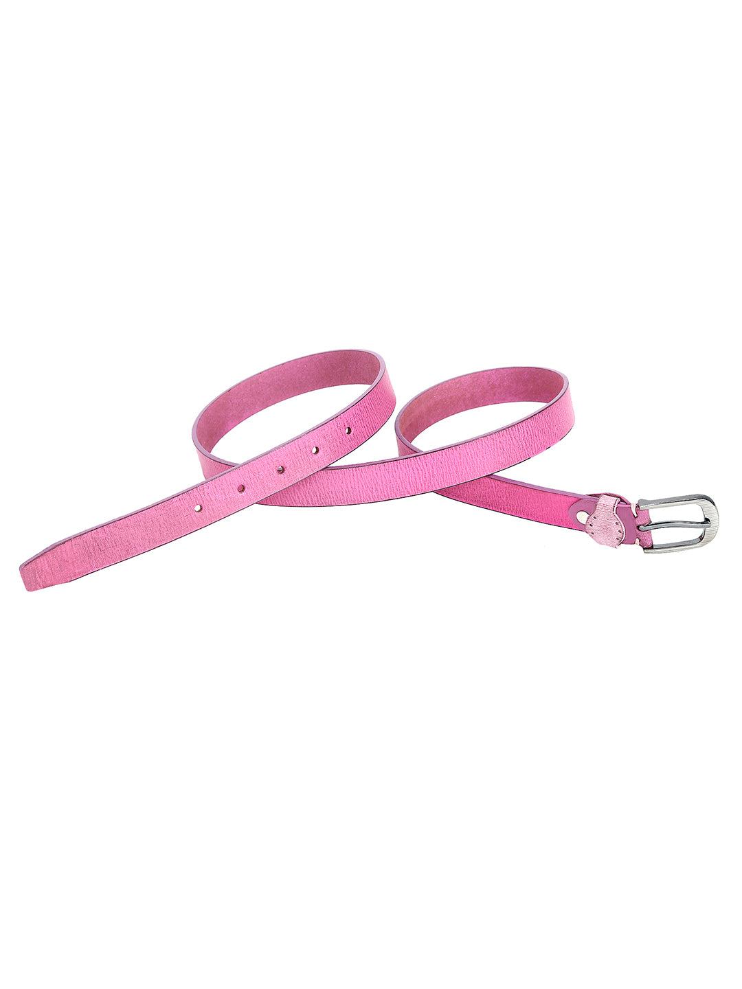 Women Casual, Evening, Party, Formal Pink Genuine Leather Belt