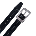 Load image into Gallery viewer, Leather World Pin Lock Buckle Genuine Leather Formal Casual Black Belt For Men Elegant Gift Box

