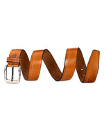 Load image into Gallery viewer, Leather World Pin Lock Buckle Genuine Leather Formal Casual Brown Belt For Men Elegant Gift Box
