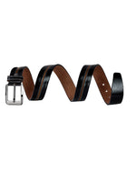 Load image into Gallery viewer, Leather World Formal Casual Black Color Branded Stylish Genuine Leather Belts For Men
