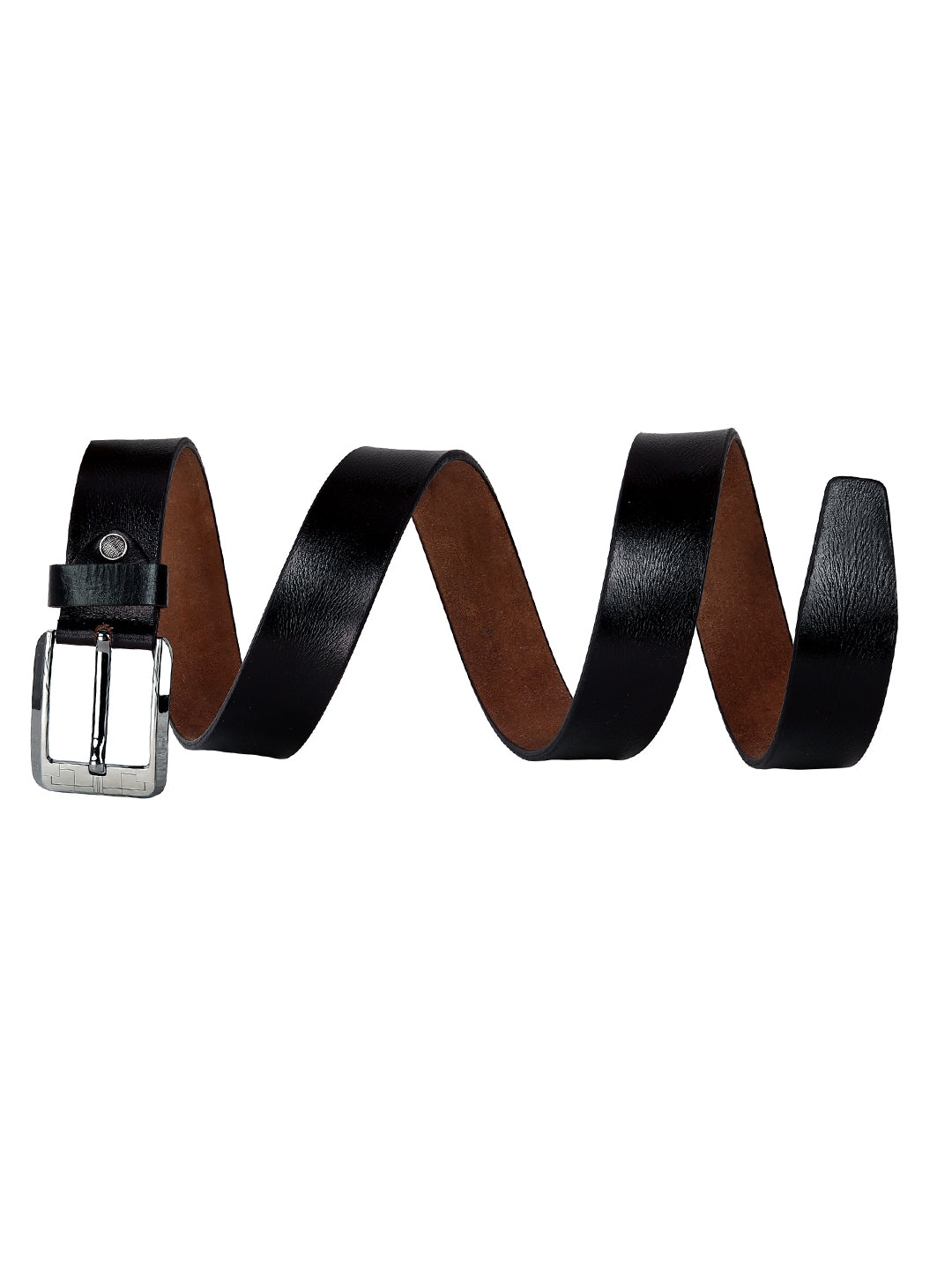 Leather World Formal Casual Black Color Branded Stylish Genuine Leather Belts For Men