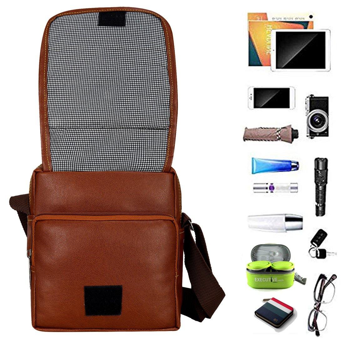 Leather World Unisex Casual Leatherette Sling Crossbody Bag