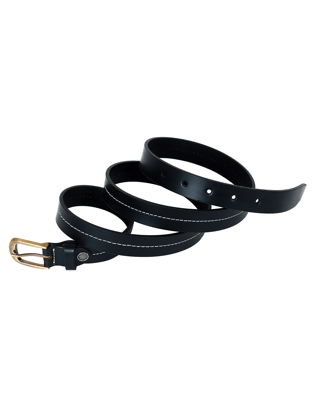 Leather World Formal Casual Black Stylish Genuine Leather Belts for Women