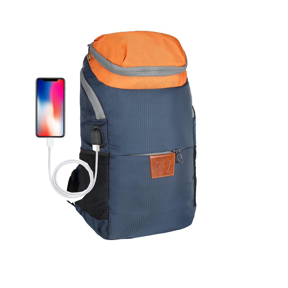 Fly Fashion 20 ltrs Polyester Multi Color Anti Theft Backpack with USB Charging Port 15.6 Inch Laptop Bagpack Waterproof Casual Unisex Bag for School College Office Suitable for Men Women
