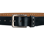 Load image into Gallery viewer, Leather World Pin Lock Buckle Genuine Leather Formal Casual Black Belt For Men Elegant Gift Box
