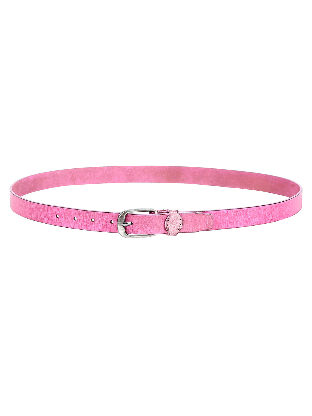 Women Casual, Evening, Party, Formal Pink Genuine Leather Belt
