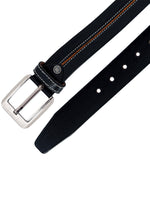 Load image into Gallery viewer, Leather World Formal Casual Black Color Branded Stylish Genuine Leather Belts For Men
