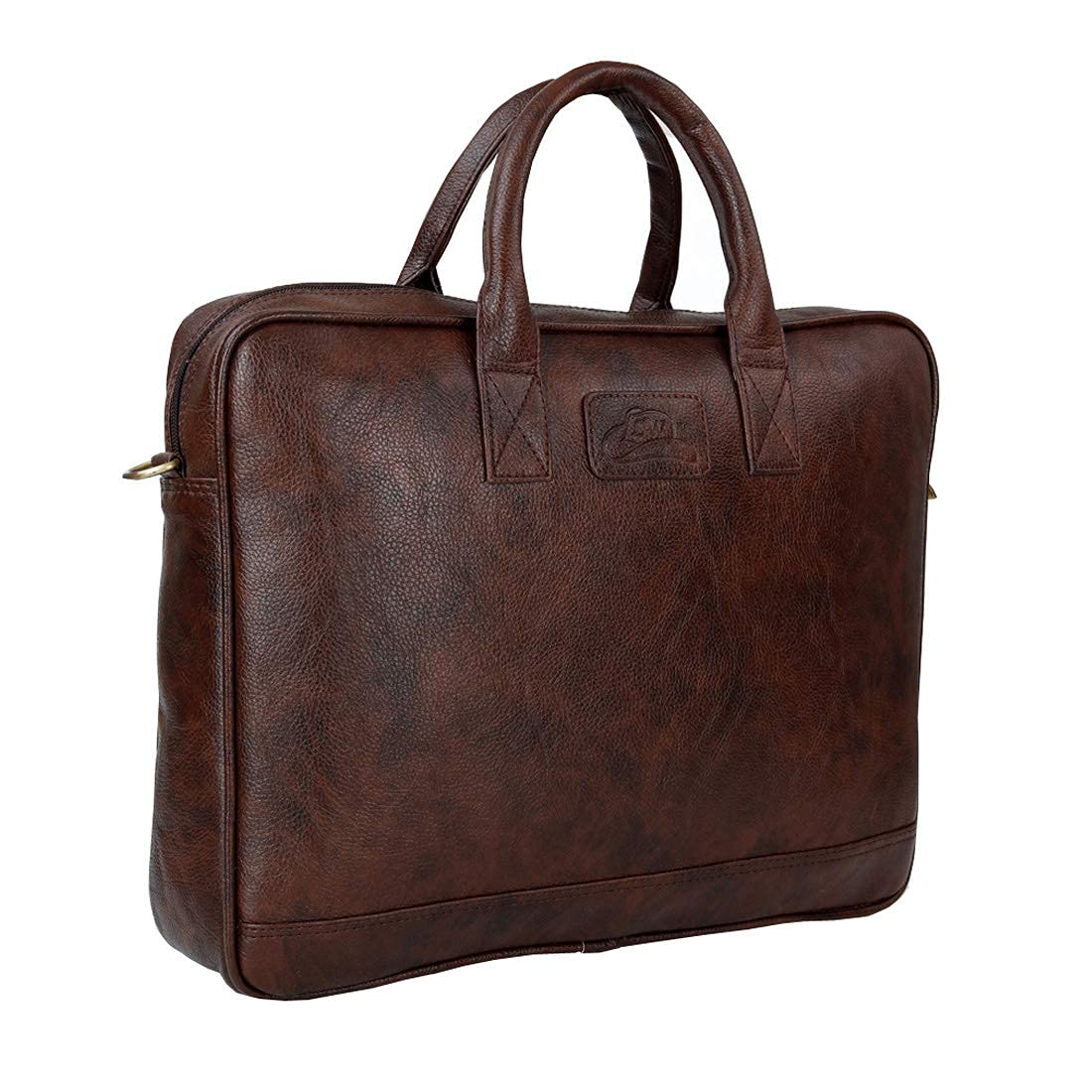 Leather World Laptop Bag 15.6 Inch Briefcase Shoulder Bag Water Resistant Laptop Bag Satchel Tablet Business Carrying Handbag Laptop Sleeve for Women and Men Brown