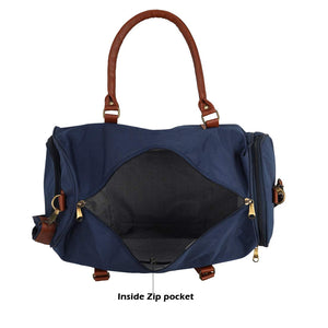 Leather World 46.2 Liter Nylon Water Resistant Sports Gym Travel Weekender Duffel Bag with Shoe Compartment for Men and Women