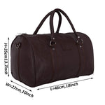 Load image into Gallery viewer, Leather World Brown Pu Leather Sports Gym Duffle Bag with Shoe Compartment
