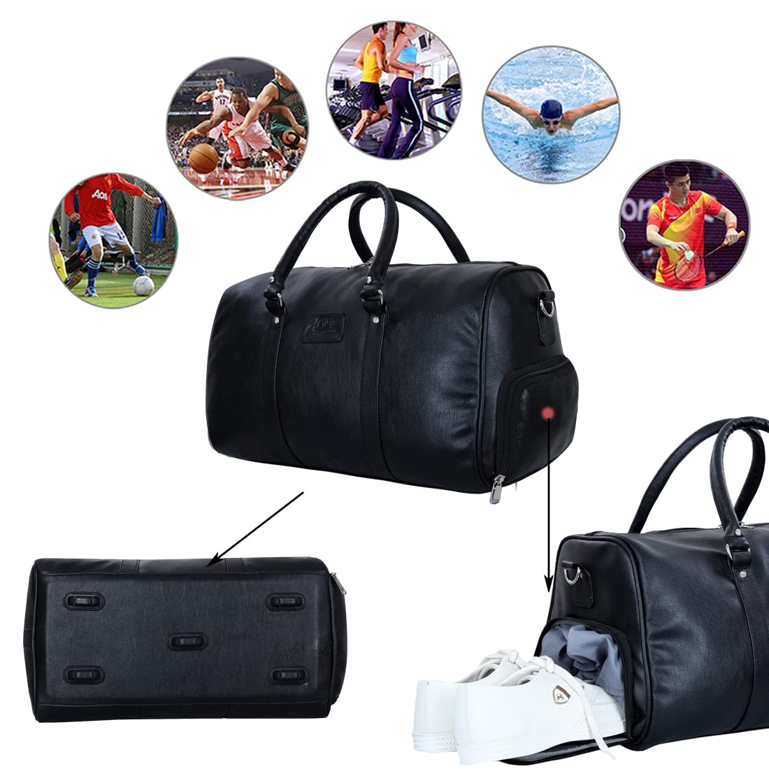 Leather World Leatherette Travel Duffle Bag