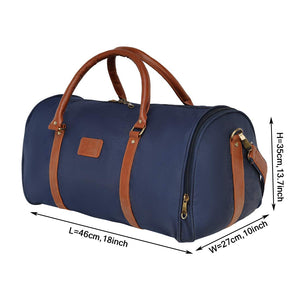 Leather World 46.2 Liter Nylon Water Resistant Sports Gym Travel Weekender Duffel Bag with Shoe Compartment for Men and Women