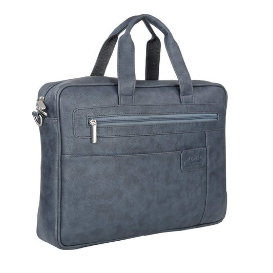 Leather World Pu Leather 15.6 inch Laptop Bag for Men Office Bag Briefcase Messenger Bag Grey Bag