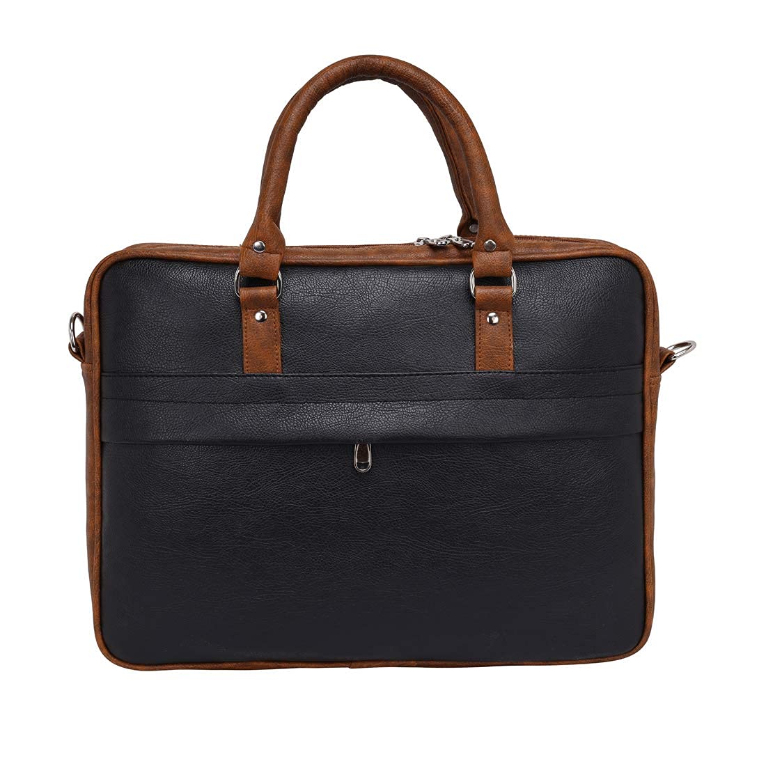 Leather World Multi Color Pu Leatherette Laptop Office Messenger Tablet Travel Shoulder Bag Men Women (Coffe Brown)