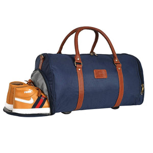 Leather World 46.2 Liter Nylon Water Resistant Sports Gym Travel Weekender Duffel Bag with Shoe Compartment for Men and Women