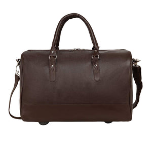 Leather World High Capacity Travel Bag Luggage Unisex Leisure Fitness Weekend Bag Business Suitcase Soft Vegan Leather Travel Duffels Shoulder Bags